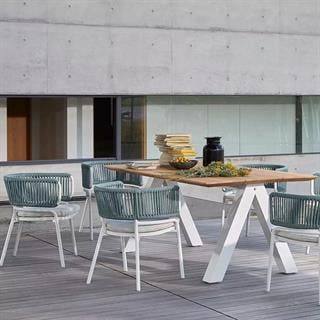 Alfresco White Kollu Sandalye