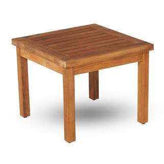 Kayu Teak Kare Yağlı Teak Yan Sehpa