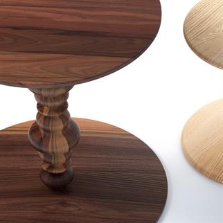 Ligne Roset Kuf Walnut Yan Sehpa