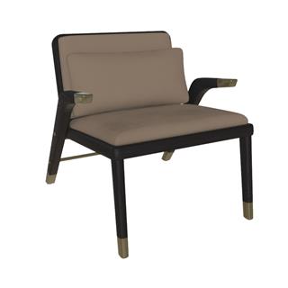 Lady Tekli Koltuk-Frame Oak (L110)-Decorative Details Aged Brass (M328)-Seat and Back Cushion Renna (TTENO006)