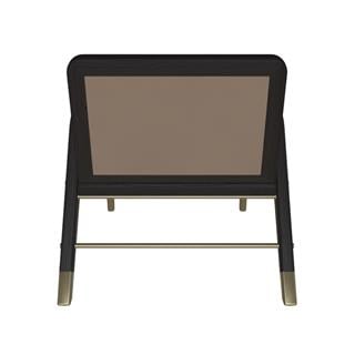 Lady Tekli Koltuk-Frame Oak (L110)-Decorative Details Aged Brass (M328)-Seat and Back Cushion Renna (TTENO006)