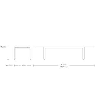 Kettal Landscape Manganese Extendable Dining Table