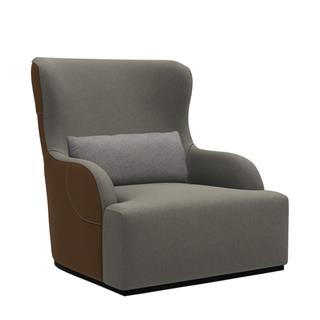 Liu Kuoio Berjer-Fabric Padang 03 (Silver)-External Saddle Leather Color Beige 08-(LIUKUOIOPOL)