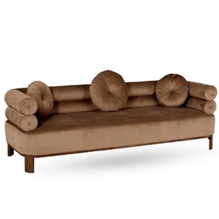 Mitchell Gold+Bob Williams Lucy Velvet Sepia Üçlü Kanepe