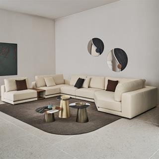 Luxor Ayna (70)-Bronze Mirrored (C301)-Marble Calacatta Glossy (CM012)-Decorative Detail Veneer Walnut (L036)