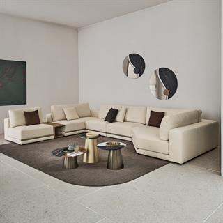 Luxor Ayna (90)-Bronze Mirrored (C301)-Marble Calacatta Glossy (CM012)-Decorative Detail Veneer Walnut (L036)