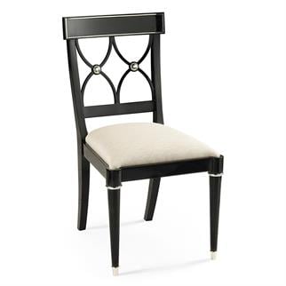 Jonathan Charles Madison Piano Black Armless Side Chair