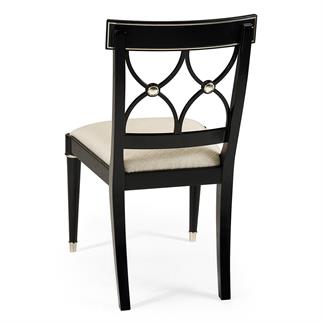 Jonathan Charles Madison Piano Black Armless Side Chair