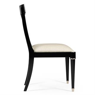Jonathan Charles Madison Piano Black Armless Side Chair