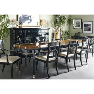 Jonathan Charles Madison Piano Black Armless Side Chair