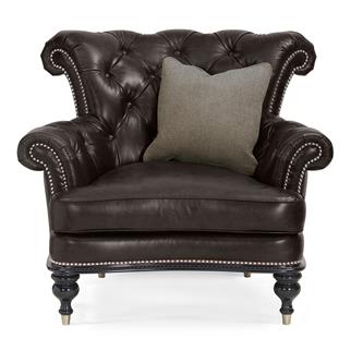 Jonathan Charles Madison Black Deri Koltuk