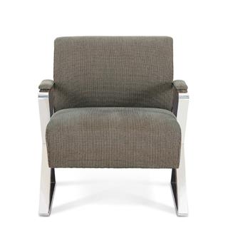 Madison Tekli Koltuk-Finish-Stp-02-1 (White Stainless Steel High Sheen) - Kumaş F042