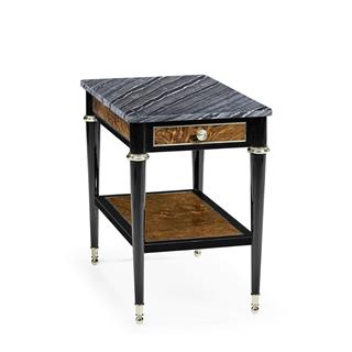 Madison Yan Sehpa-Finish-Lac-45-1 (Piano Black) Grey Wave Mermer Tabla