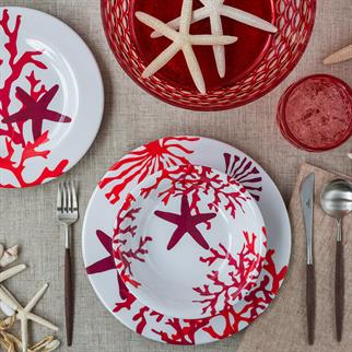 Mario Luca Giusti Corallo Red Yemek Tabağı