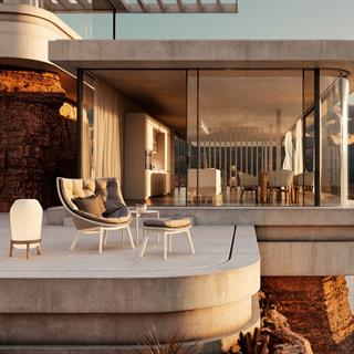 Dedon Mbrace Alu Chestnut Yüksek Sırtlı Koltuk