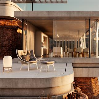 Dedon Mbrace Alu Sea Salt Yüksek Sırtlı Koltuk