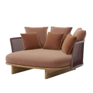 Mesh Daybed-Ayak Teak-İskelet Sepia (19C)-Minder Pacific Dawn (16L)-Kırlent (65*65) Pacific Dawn (16L)-Kırlent (45*45) Glowing Ember (19L)