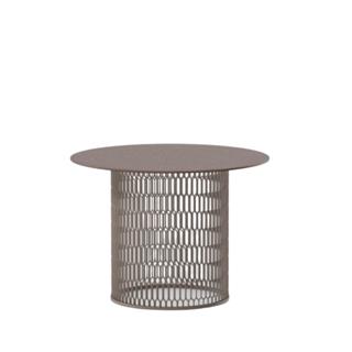 Kettal Mesh Corten Wet Stone Yuvarlak Yan Bahçe Sehpası