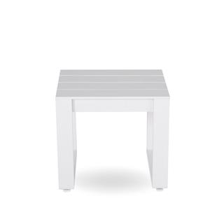 Metal White Ottoman