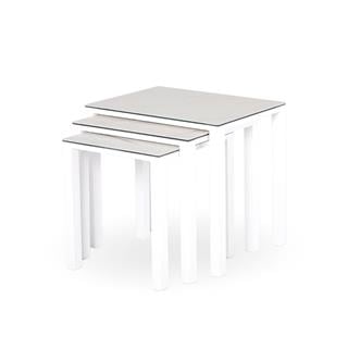 Metal White Nesting Tables (Set of 3)
