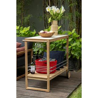 Alfresco Milan Teak Servis Arabası