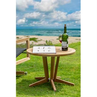 Alfresco Milan Teak Yuvarlak Yan Sehpa