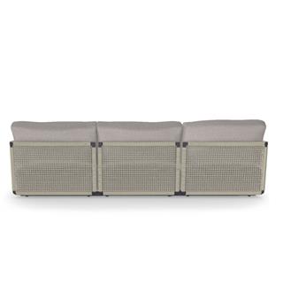 Nodi 3 lü Kanepe Modül Frame Wenge -Weave Linen - Minder : 3 lü Oturum ve Sırt Dahil - Cuschion: Knit,Dunes (E35)  - Kategori E