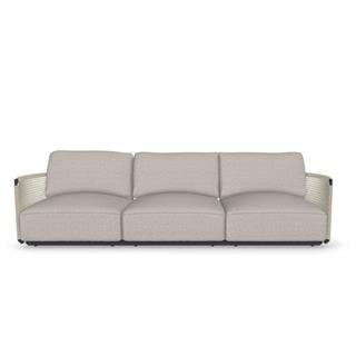 Nodi 3 lü Kanepe Modül Frame Wenge -Weave Linen - Minder : 3 lü Oturum ve Sırt Dahil - Cuschion: Knit,Dunes (E35)  - Kategori E