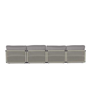 Nodi 3 lü Kanepe Modül Sol Kollu L Koltuk- Frame Wenge -Weave Linen - Minder : 3 lü Oturum ve Sırt Dahil - Cuschion: Washed Linen(E83)  - Kategori E