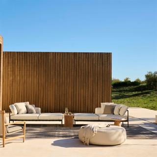 Tribu Nomad Ochre Yuvarlak Puf