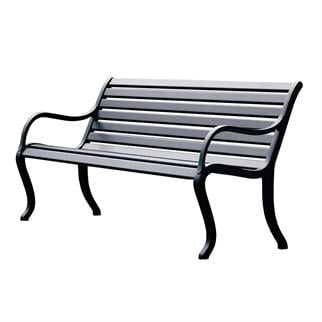 Fast Oasi Metallic Grey 2-Seater Bench