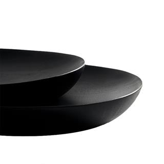 Object Thin Oval Board Aksesuar-Black-Mahogany