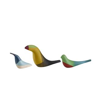 Pajaros Dekoratif Kuşlar- 3lü set- Karışık Renkler