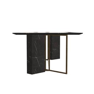 Meridiani Plinto Glossy Grey Stone Rectangular Dining Table