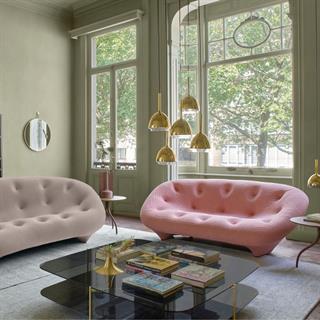 Ploum Medium Yüksek Sırtlı Kanepe-Kumaş Moby Rouge (3385) (Grade H)