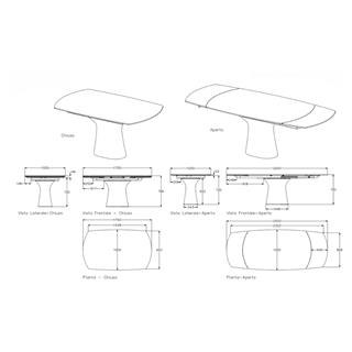 Bontempi Casa Podium Anthracite Extendable Table