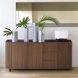 Ligne Roset Postmoderne Walnut Marquinia Büfe
