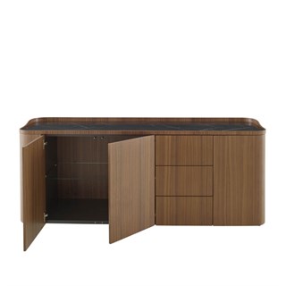 Ligne Roset Postmoderne Walnut Marquinia Büfe