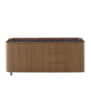 Ligne Roset Postmoderne Walnut Marquinia Büfe