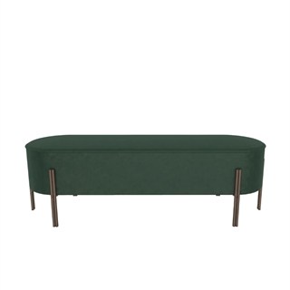 Puffoso Bench-Frame Dark Brass (M028)-Covering Fabric Pine (TEBQ007)