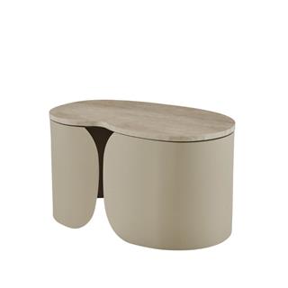 Ligne Roset Pukka Small Travertine Coffee Table