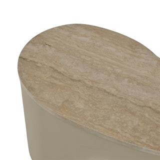 Ligne Roset Pukka Small Travertine Coffee Table