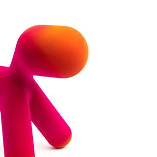 Puppy M Köpek Heykeli Fuchsia/Orange (12) (İndoor)