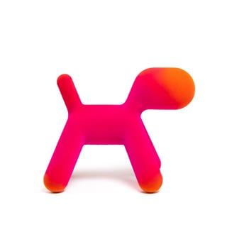 Puppy M Köpek Heykeli Fuchsia/Orange (12) (İndoor)