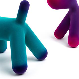 Puppy S Köpek Heykeli- Turquoise/Violet (10)-(İndoor)