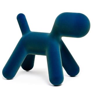 Puppy XL Köpek Heykeli Blue Iridescent (01)-(İndoor)