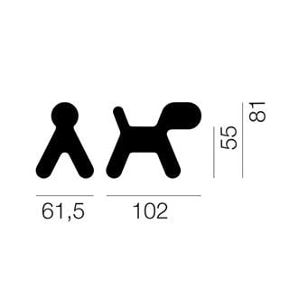 Puppy XL Köpek Heykeli-Orange Fuchsia-(12)-(İndoor)