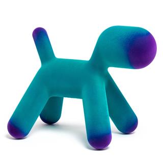 Puppy XL Köpek Heykeli-Turquoise /Violet -(10)-(İndoor)