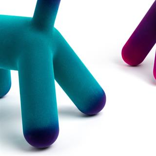 Puppy XL Köpek Heykeli-Turquoise /Violet -(10)-(İndoor)