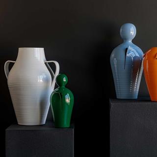 Quartara Seramik Vazo - 40 cm - Bianco Angelo